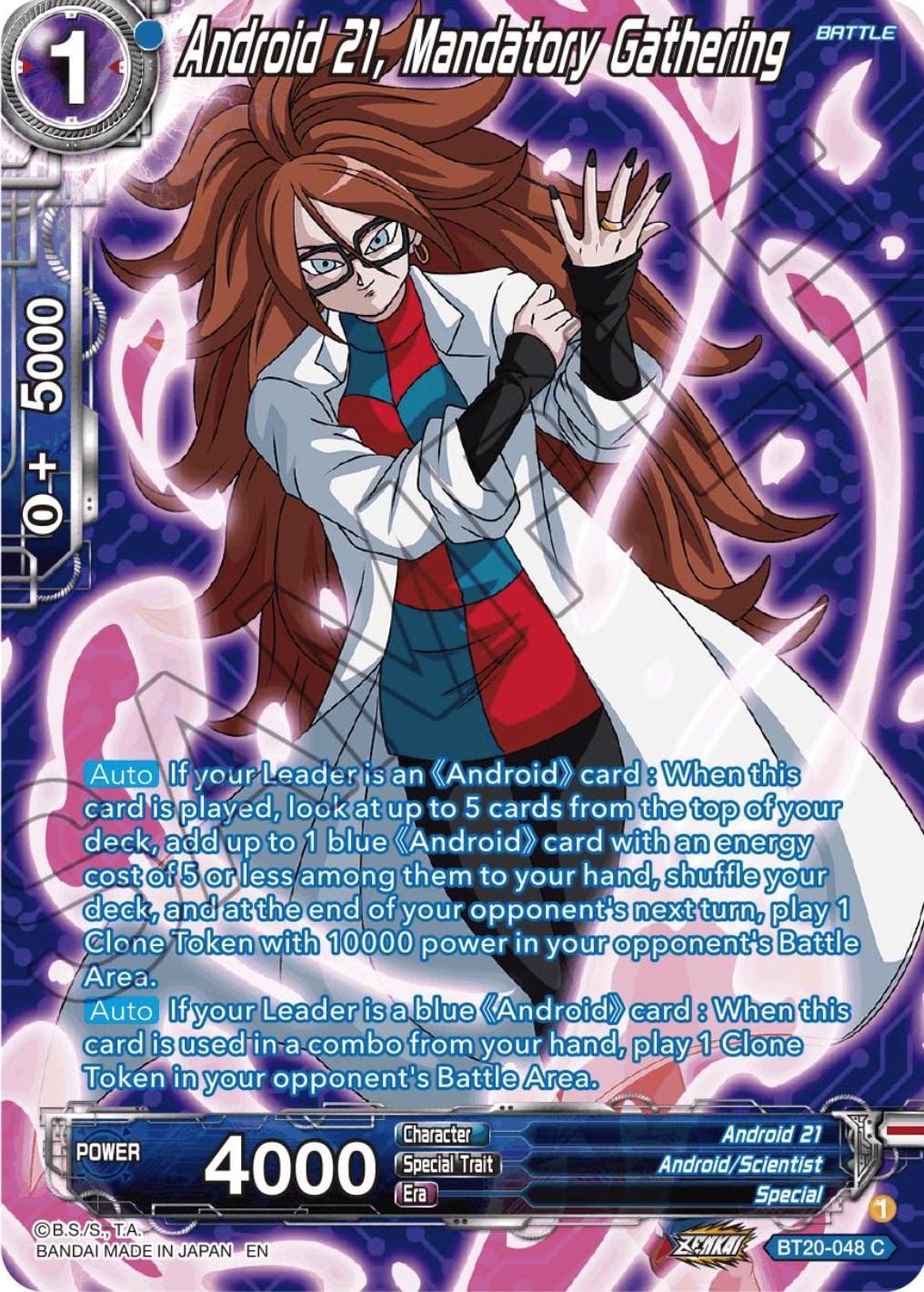 Android 21, Mandatory Gathering (Silver Foil) (BT20-048) [Power Absorbed] (ONLINE ORDER ONLY)