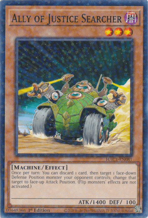 Ally of Justice Searcher (Duel Terminal) [HAC1-EN081] Common (ONLINE ORDER ONLY)