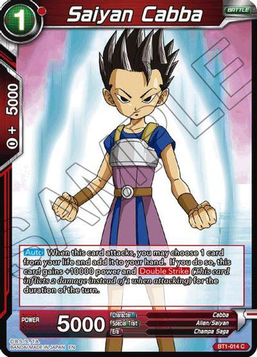 Saiyan Cabba (Reprint) (BT1-014) [Battle Evolution Booster] (ONLINE ORDER ONLY)