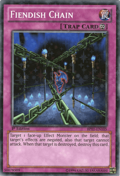 Fiendish Chain [BP01-EN105] Starfoil Rare (ONLINE ORDER ONLY)