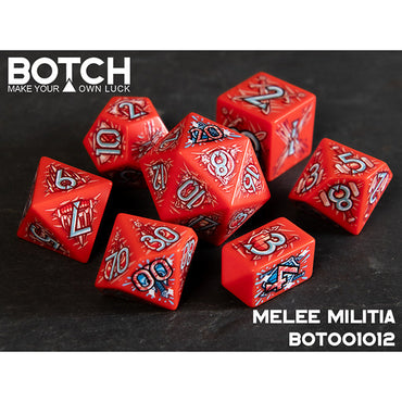 7 Piece Die Set Botch Dice: Melee Militia (ONLINE ORDER ONLY)