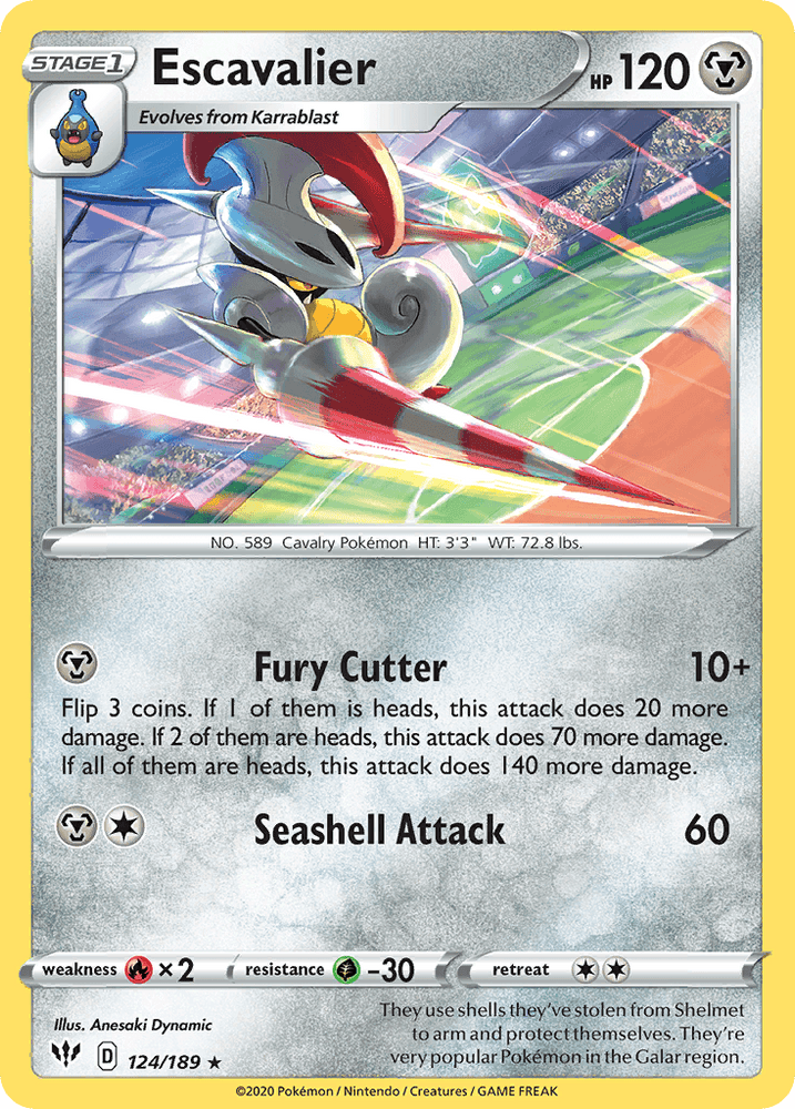 Escavalier (124/189) [Sword & Shield: Darkness Ablaze] (Online Only)