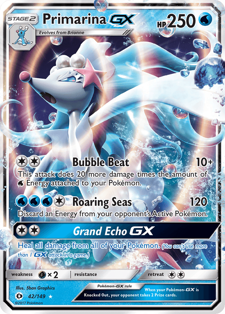 Primarina GX (42/149) [Sun & Moon: Base Set] (Online Only)
