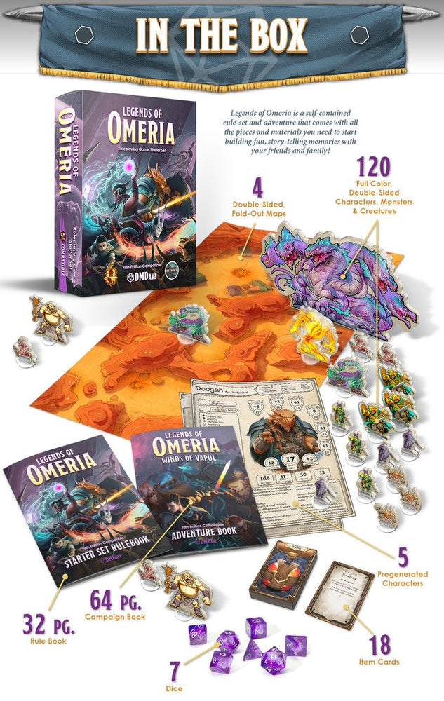 Legends of Omeria Starter Set - D&D 5th Edition Compatible (ONLINE ORDER ONLY)