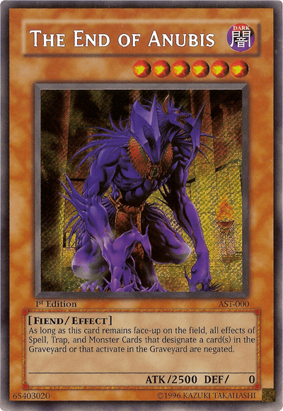 The End of Anubis [AST-000] Secret Rare (ONLINE ORDER ONLY)