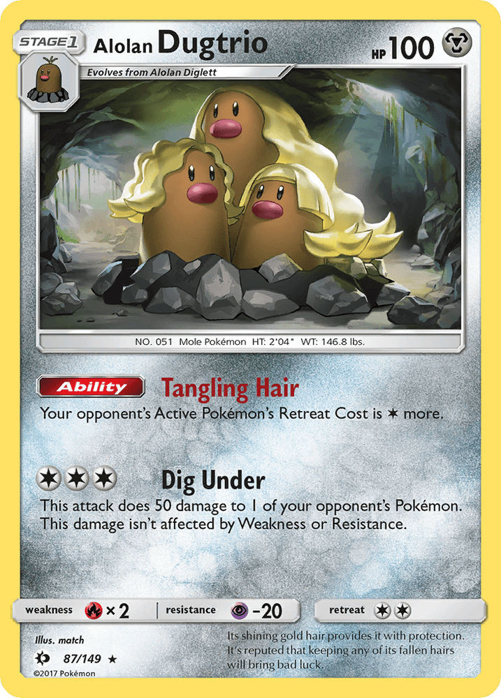 Alolan Dugtrio (87/149) [Sun & Moon: Base Set] (Online Only)