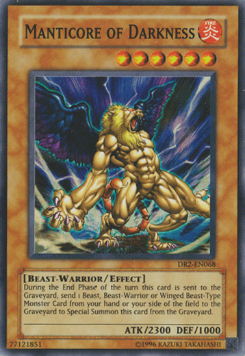Manticore of Darkness [DR2-EN068] Super Rare (ONLINE ORDER ONLY)