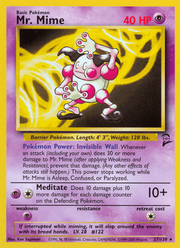 Mr. Mime (27/130) [Base Set 2] (Online Only)