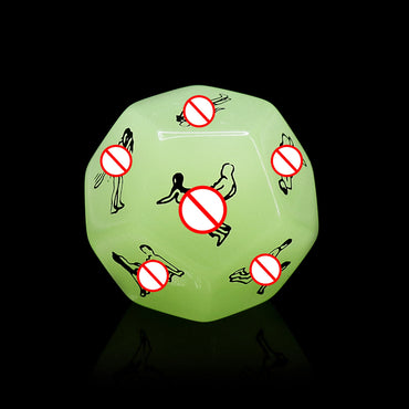 Adult Dice Sex Dice d12 25mm Green Glow in the Dark Kama Sutra Dice (Online Only)