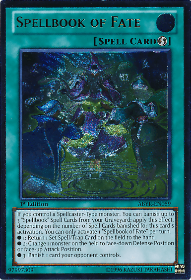 Spellbook of Fate (UTR) [ABYR-EN059] Ultimate Rare (ONLINE ORDER ONLY)