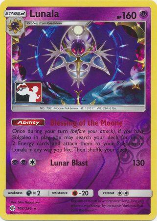 Lunala (102/236) (Pokemon Club Special Print) [Sun & Moon: Cosmic Eclipse] (Online Only)
