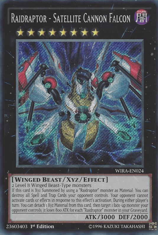 Raidraptor - Satellite Cannon Falcon [WIRA-EN024] Secret Rare (ONLINE ORDER ONLY)