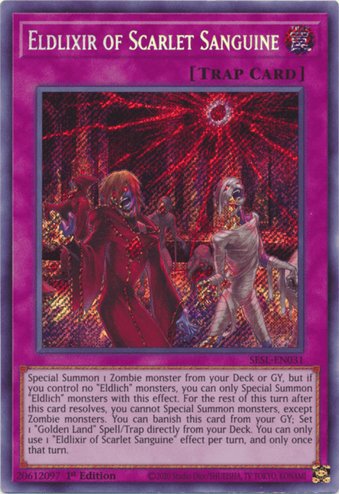 Eldlixir of Scarlet Sanguine [SESL-EN031] Secret Rare (ONLINE ORDER ONLY)