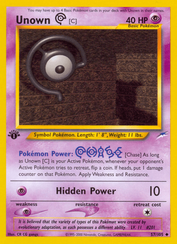 Unown [C] (57/105) [Neo Destiny 1st Edition] (Online Only)