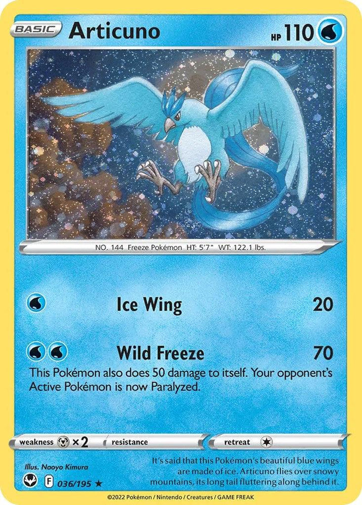 Articuno (036/195) (Cosmos Holo) [Sword & Shield: Base Set] (Online Only)