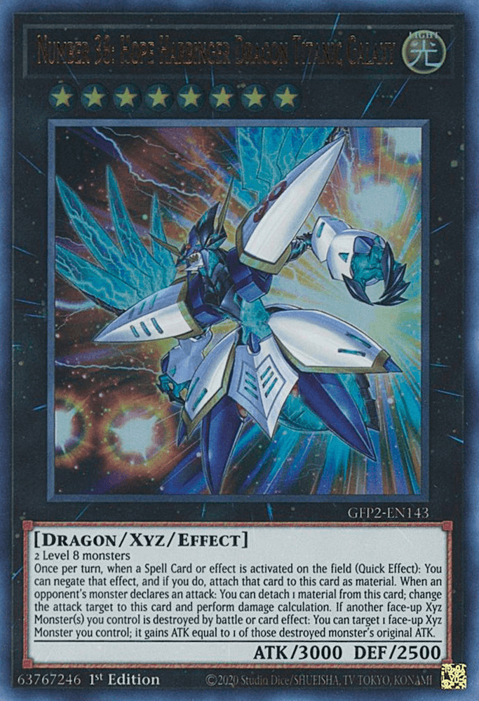 Number 38: Hope Harbinger Dragon Titanic Galaxy [GFP2-EN143] Ultra Rare (ONLINE ORDER ONLY)