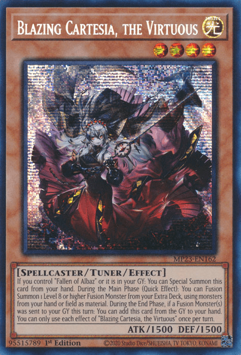 Blazing Cartesia, the Virtuous [MP23-EN162] Prismatic Secret Rare (ONLINE ORDER ONLY)