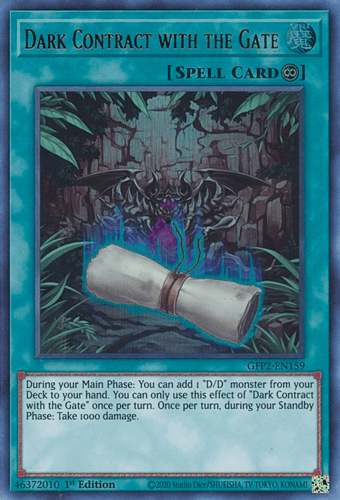 Dark Contract with the Gate [GFP2-EN159] Ultra Rare (ONLINE ORDER ONLY)