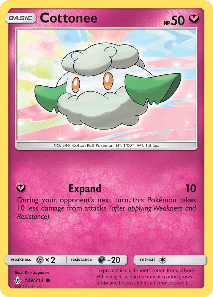 Cottonee (139/214) [Sun & Moon: Unbroken Bonds] (Online Only)