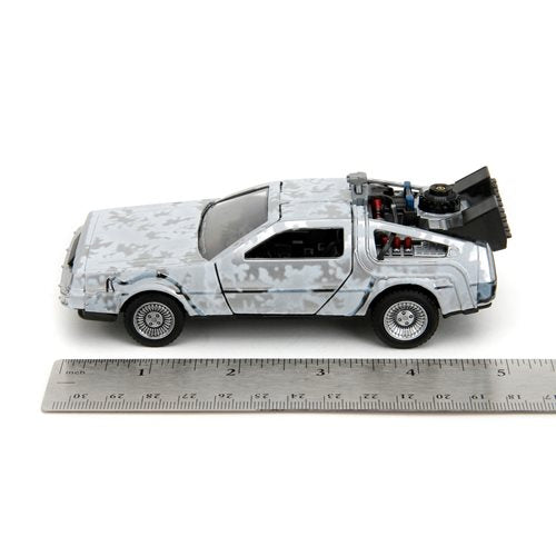 Back to the Future die-cast 1:32 scale "Hollywood Rides" DeLorean Time Machine (Frost Covered) (ONLINE ORDER ONLY)