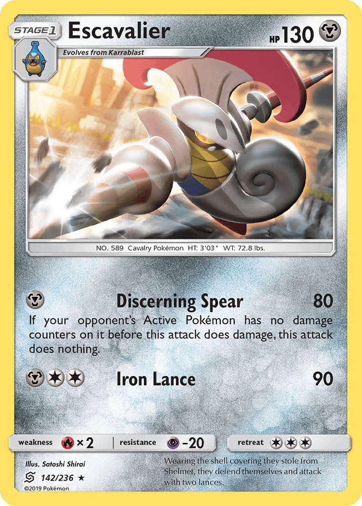 Escavalier (142/236) [Sun & Moon: Unified Minds] (Online Only)