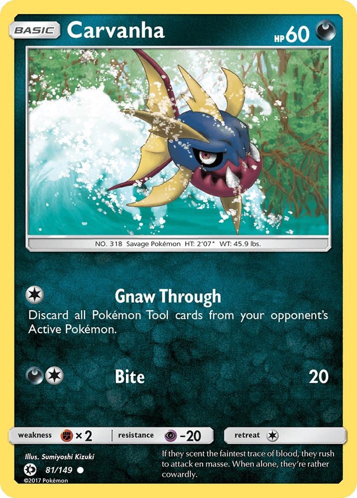 Carvanha (81/149) [Sun & Moon: Base Set] (Online Only)