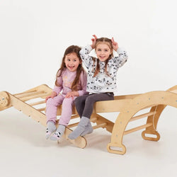 5in1 Montessori Climbing Set: Triangle Ladder + Climbing Arch + Slide Board + Climbing Net + Art Addition (ONLINE ORDER ONLY)