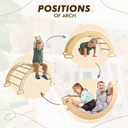 5in1 Montessori Climbing Set: Triangle Ladder + Climbing Arch + Slide Board + Climbing Net + Art Addition (ONLINE ORDER ONLY)