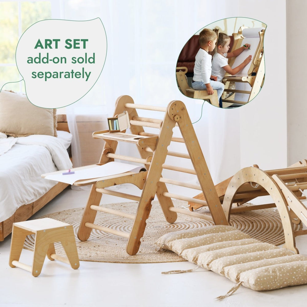 5in1 Montessori Climbing Set: Pikler, Climbing Arch, Slide, Net & Cushion (ONLINE ORDER ONLY)
