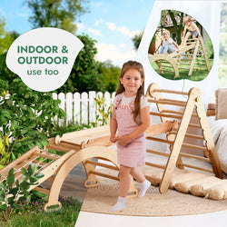 5in1 Montessori Climbing Set: Pikler, Climbing Arch, Slide, Net & Cushion (ONLINE ORDER ONLY)