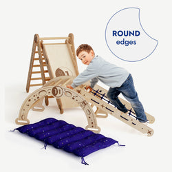 Apollo 5in1 Climbing Set:  Pikler Triangle, Net, Arch, Slide Board, and Cushion for Little Astronauts (ONLINE ORDER ONLY)