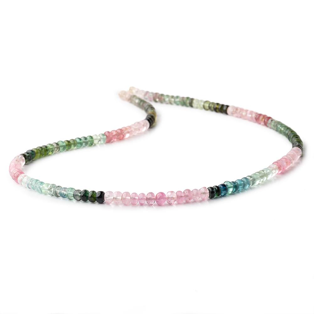 5mm Afghani Tourmaline Plain Rondelle Beads 18 inch 142 pieces AAA (ONLINE ORDER ONLY)