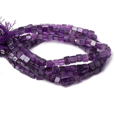 5mm Amethyst Plain Cube Beads 16 inch 83 pieces (ONLINE ORDER ONLY)