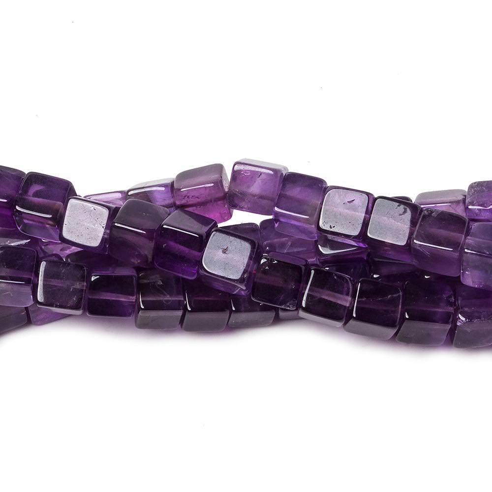 5mm Amethyst Plain Cube Beads 16 inch 83 pieces (ONLINE ORDER ONLY)