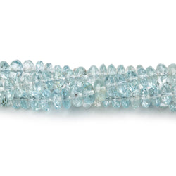 5mm Aquamarine Faceted Rondelle Beads 9 inch 95 pieces AA (ONLINE ORDER ONLY)