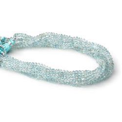 5mm Aquamarine Faceted Rondelle Beads 9 inch 95 pieces AA (ONLINE ORDER ONLY)