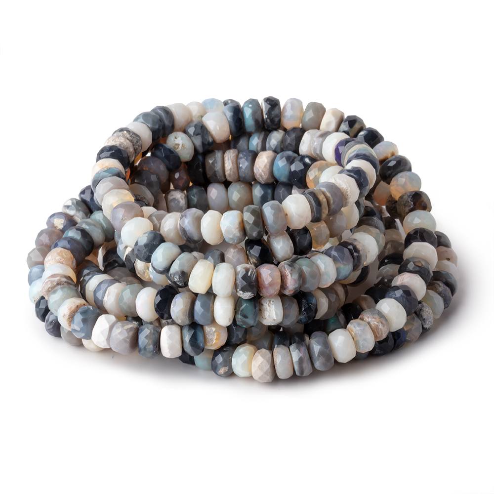 5mm Australian Opal Faceted Rondelle Beads 16 inch 128 pieces AA (ONLINE ORDER ONLY)