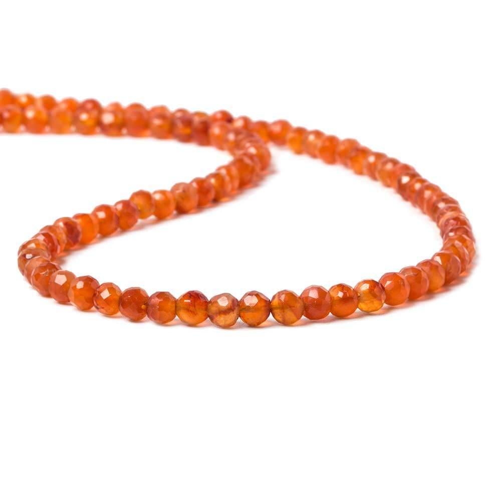 5mm Carnelian Agate Beads Faceted Round 13 inch 75 pieces (ONLINE ORDER ONLY)