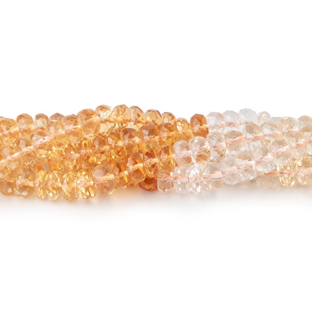 5mm Citrine Faceted Rondelle Beads 14.5 inch 140 pieces (ONLINE ORDER ONLY)