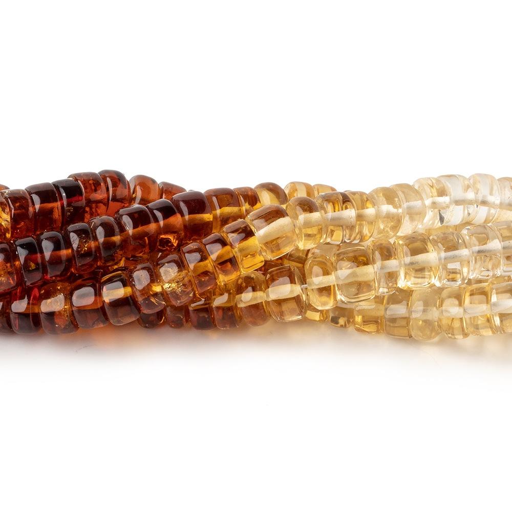 5mm Citrine Ombré Plain Heshi Beads 8 inches 66 pieces (ONLINE ORDER ONLY)