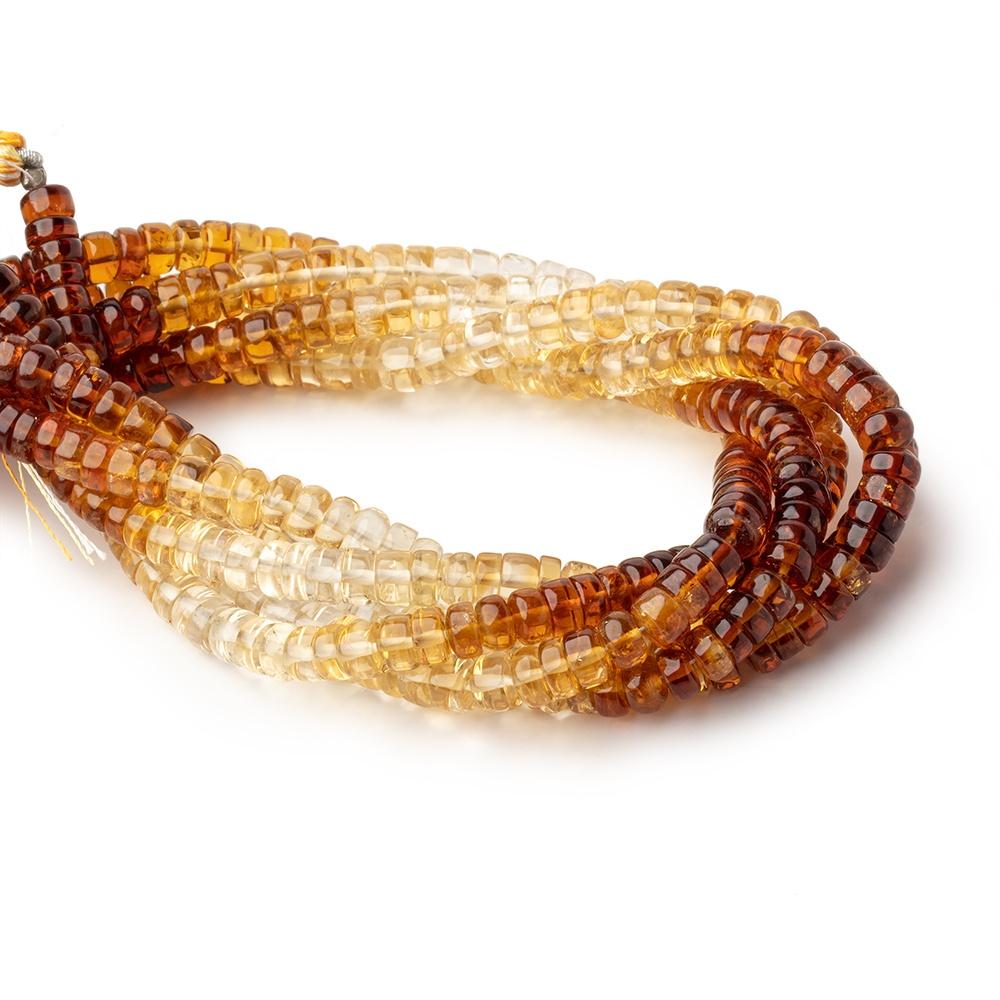 5mm Citrine Ombré Plain Heshi Beads 8 inches 66 pieces (ONLINE ORDER ONLY)