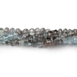 5mm Copper Moss Aquamarine Faceted Rondelle Beads 14 inch 100 pieces AA (ONLINE ORDER ONLY)