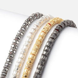 5mm Dotted Cylinder Tube Beads 8 inch 48 pieces (ONLINE ORDER ONLY)