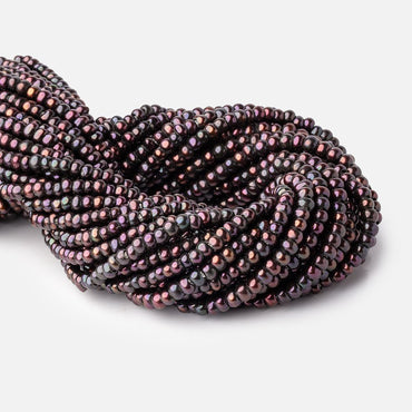 5mm Eggplant 2.5mm Large Hole Off Round Pearls 15 inch 135 Beads (ONLINE ORDER ONLY)