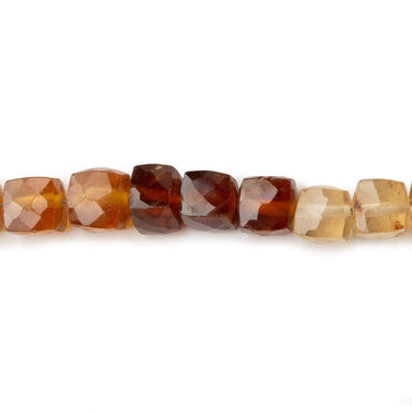 5mm Faceted Cube Hessonite Garnet Beads 8 inch 40 pieces A (ONLINE ORDER ONLY)