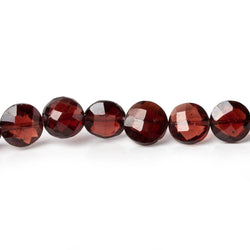 5mm Garnet Side Drilled Faceted Coin Beads 9 inch 36 pieces (ONLINE ORDER ONLY)