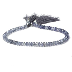 6-7mm Iolite faceted rondelle beads 8 inch 60 pieces (ONLINE ORDER ONLY)