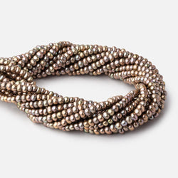 5mm Khaki Green 2.5mm Large Hole Off Round Pearls 15 inch 115 Beads (ONLINE ORDER ONLY)