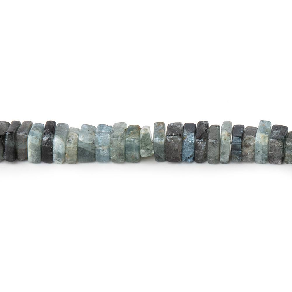 5mm Moss Aquamarine Plain Square Heshi Beads 16 inch 95 pcs (ONLINE ORDER ONLY)