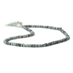 5mm Moss Aquamarine Plain Square Heshi Beads 16 inch 95 pcs (ONLINE ORDER ONLY)